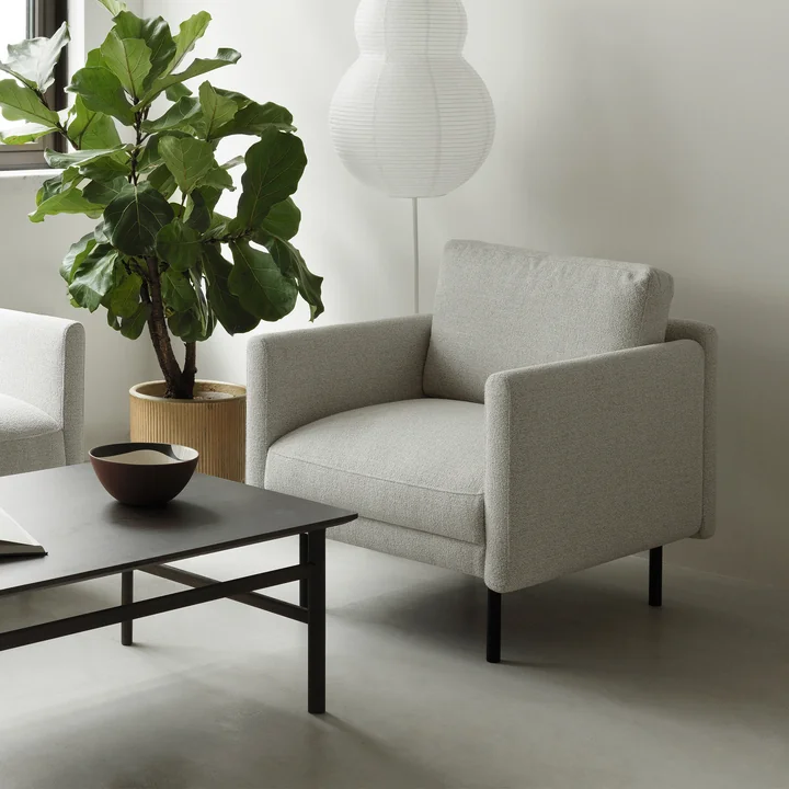 Normann Copenhagen - Rar Sessel, schwarz / Re-Born dark grey