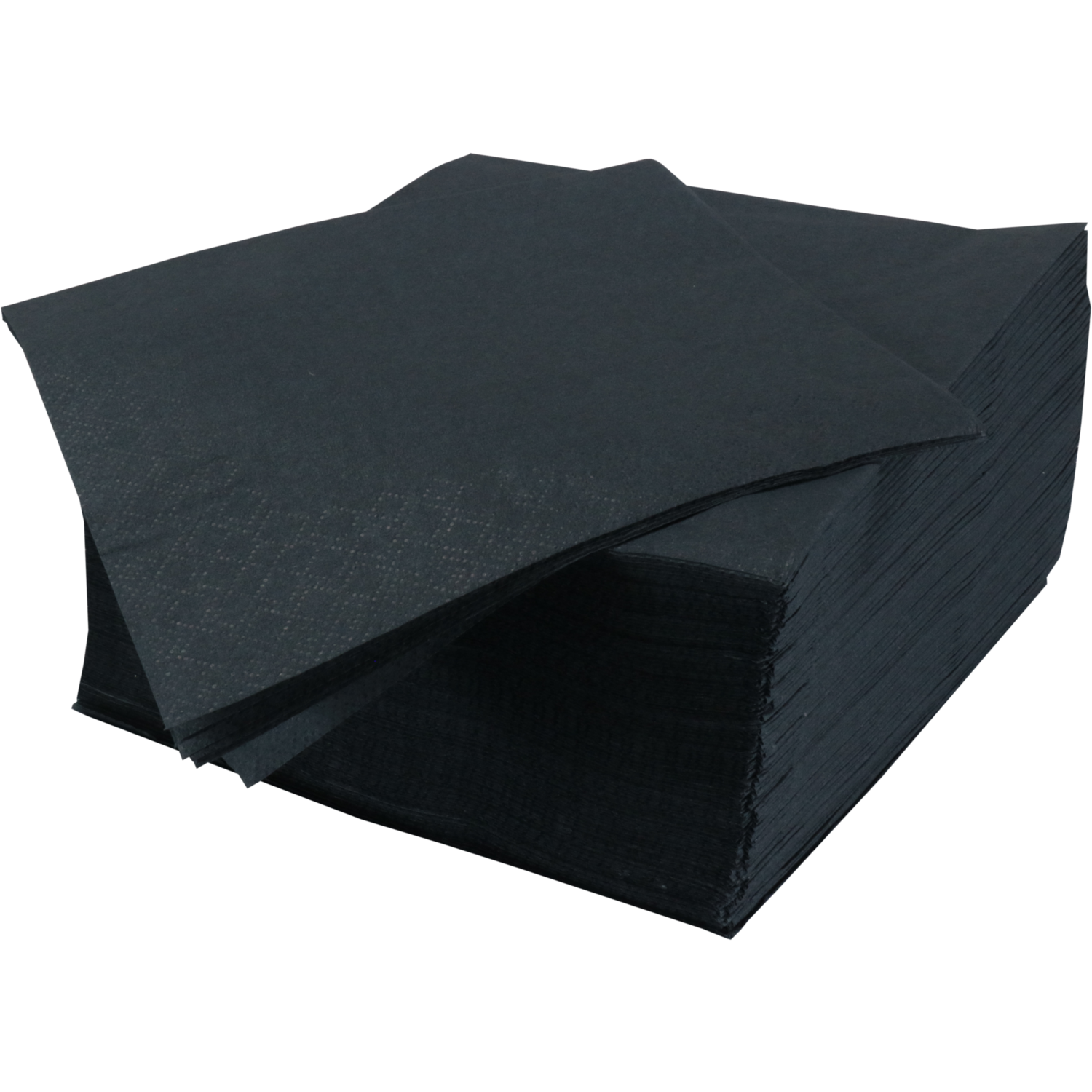 Servet, 2-laags, 1/4 vouw, 33x33cm, cellulose, zwart