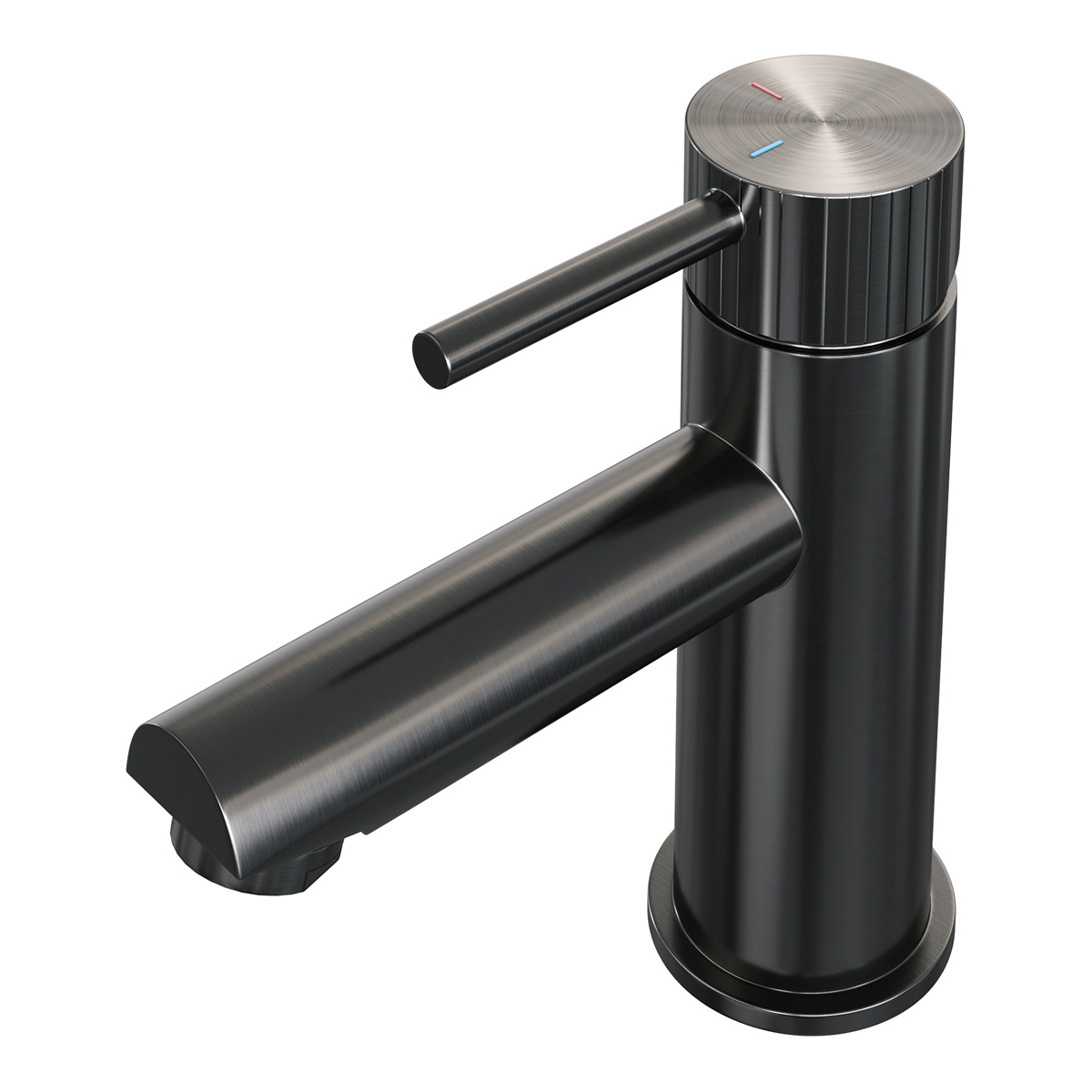 Brauer Stripe wastafelkraan model A met ColdStart gunmetal geborsteld PVD