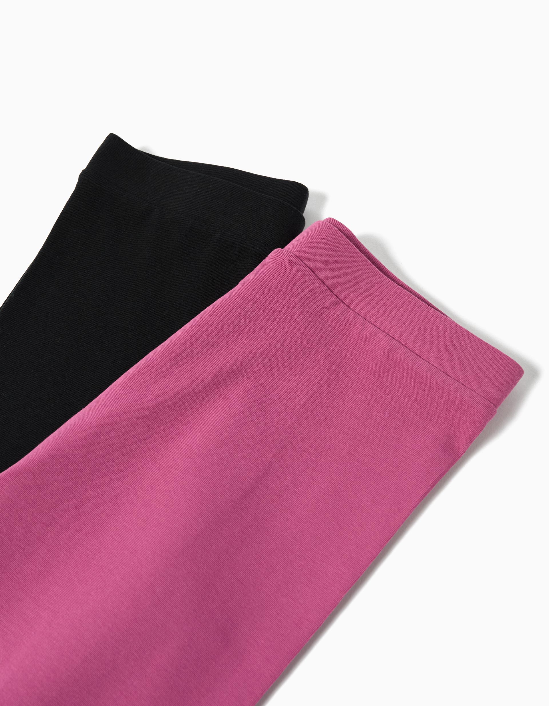 Pack 2 Leggings, Menina, Rosa Escuro