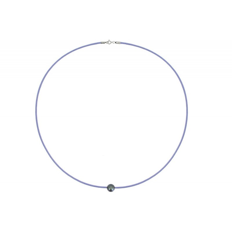 Set Collier et Bracelet Lien La Perle Noire des Poulettes - Colors - Violet