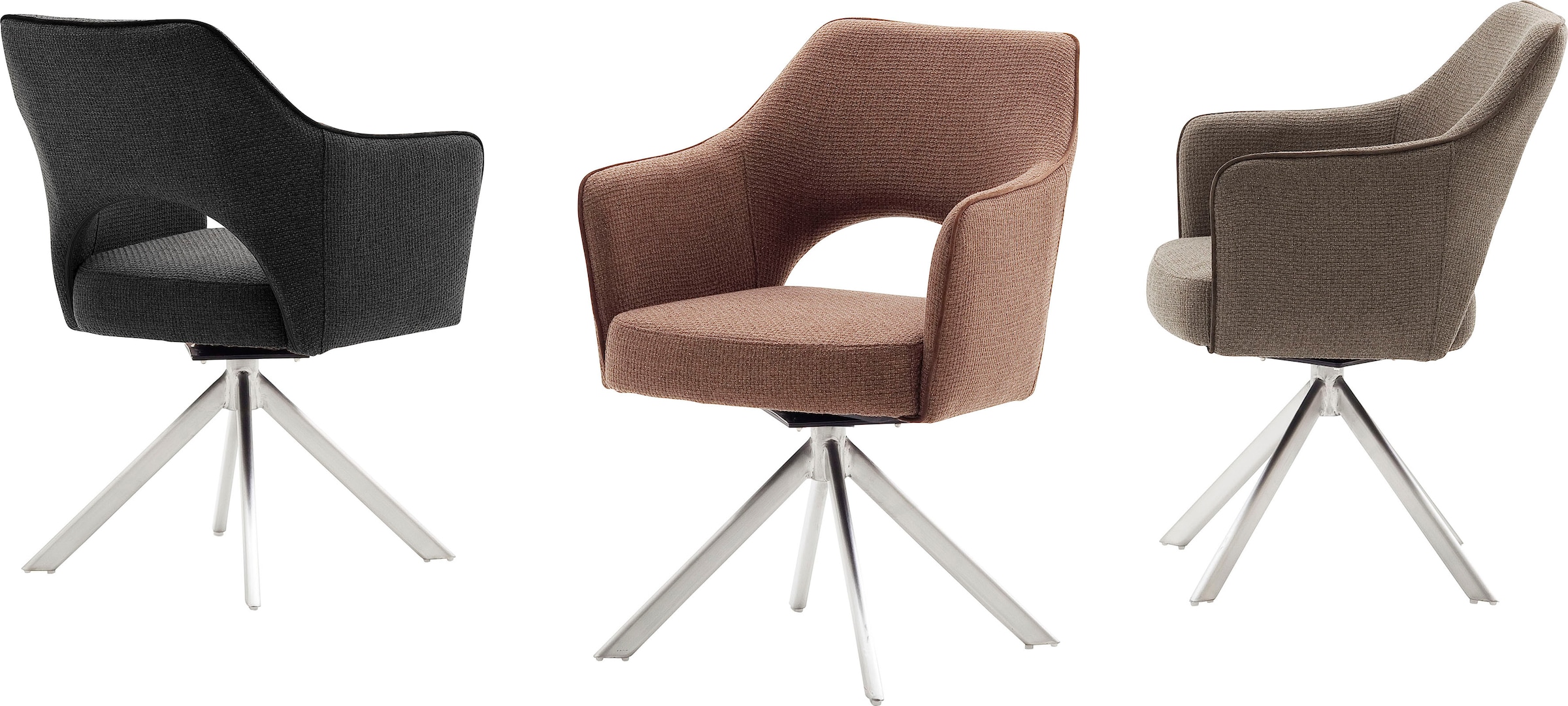 MCA furniture 4-Fussstuhl »Tonala« (Set) 2 Stk.(2er-Set), 180° drehbar, Belastbarkeit 120 kg, Sitzhöhe ca. 49 cm