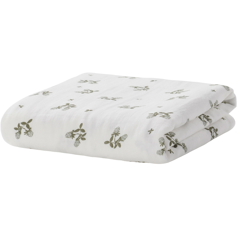 Noppies Einzelnes Mulltuch Blooming Clover 120x120 cm Beetle