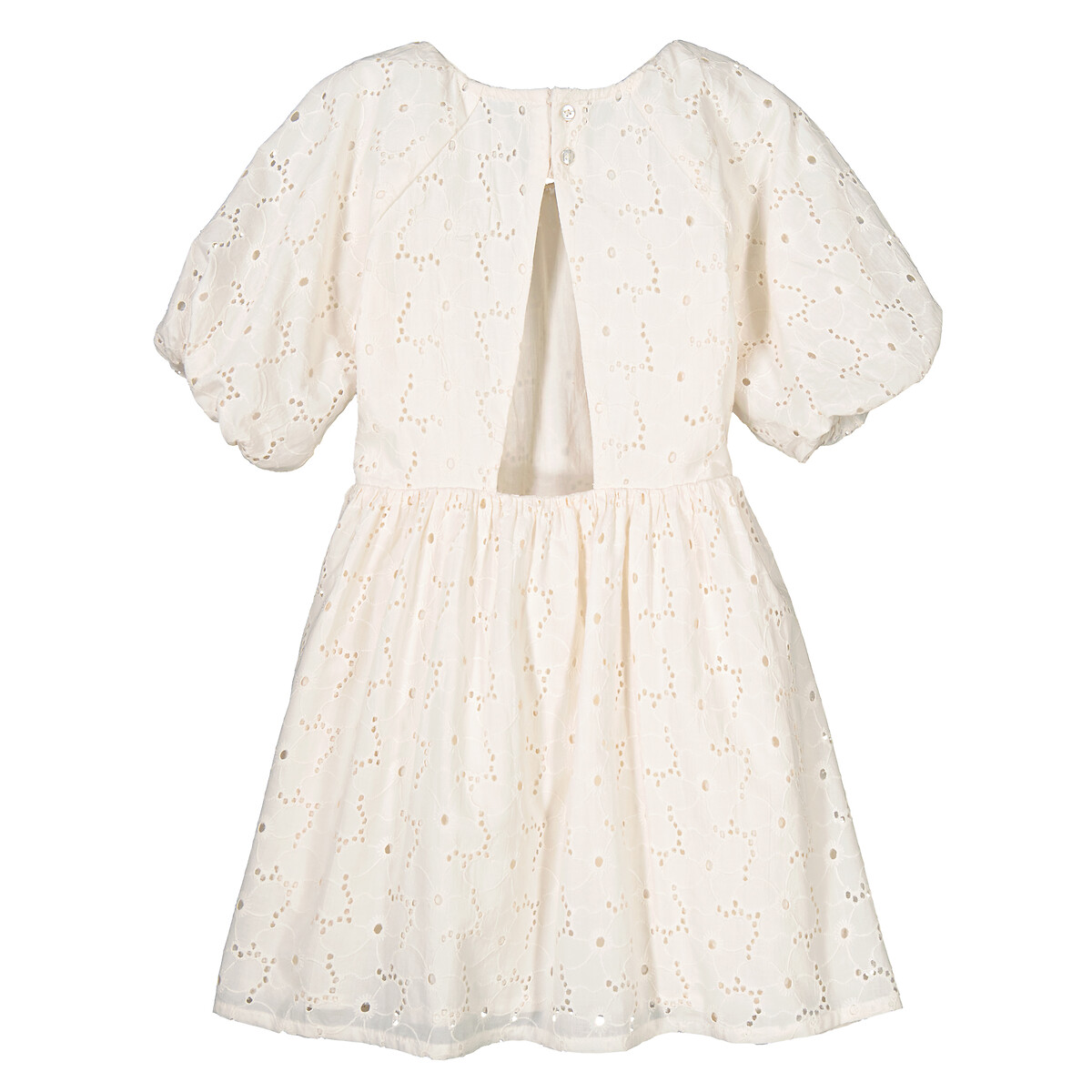COLEÇÕES LA REDOUTE<br>Vestido de cerimônia com mangas curtas e bordado