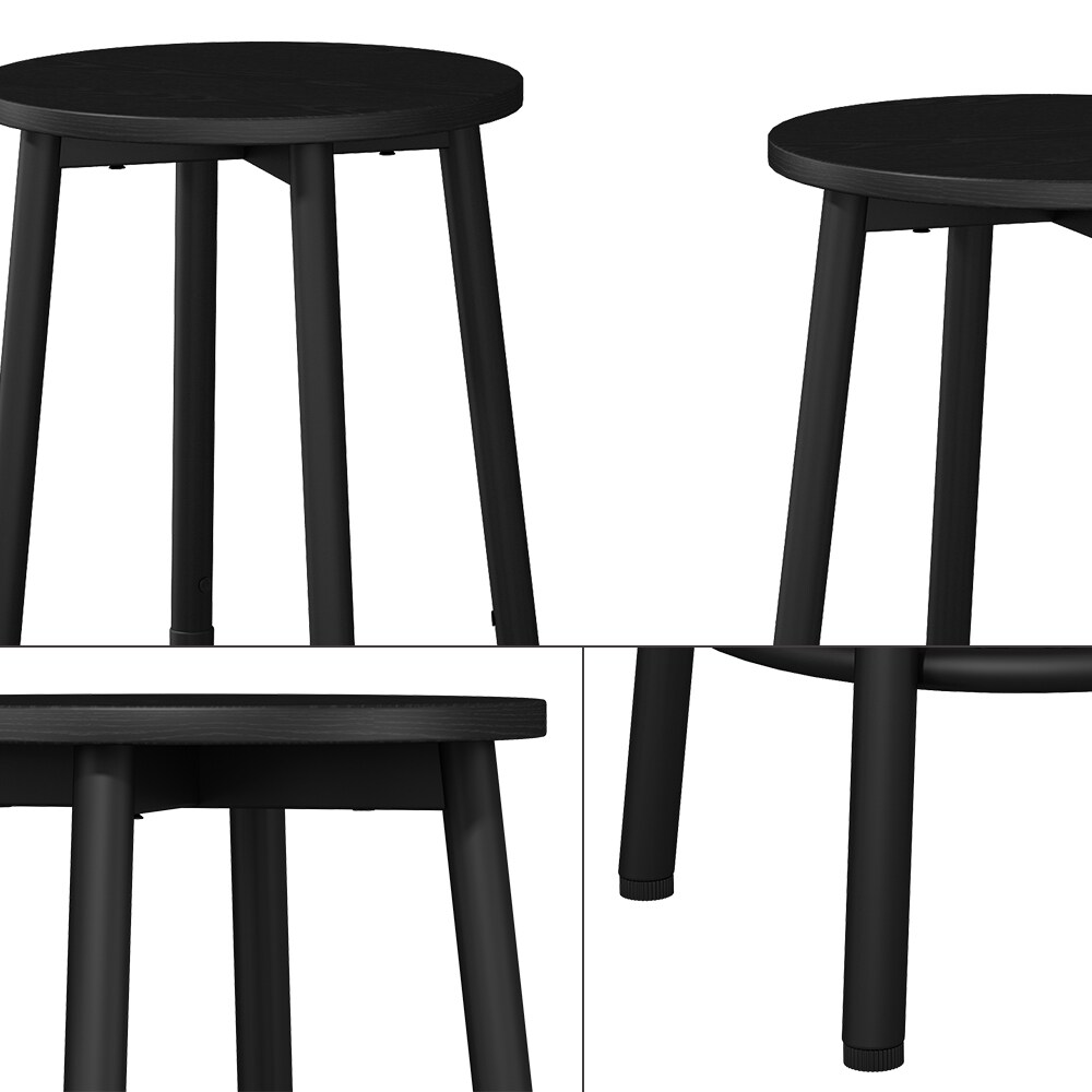 Vicco Barhocker Edmonton Schwarz 31,5 x 64 cm 2er Set