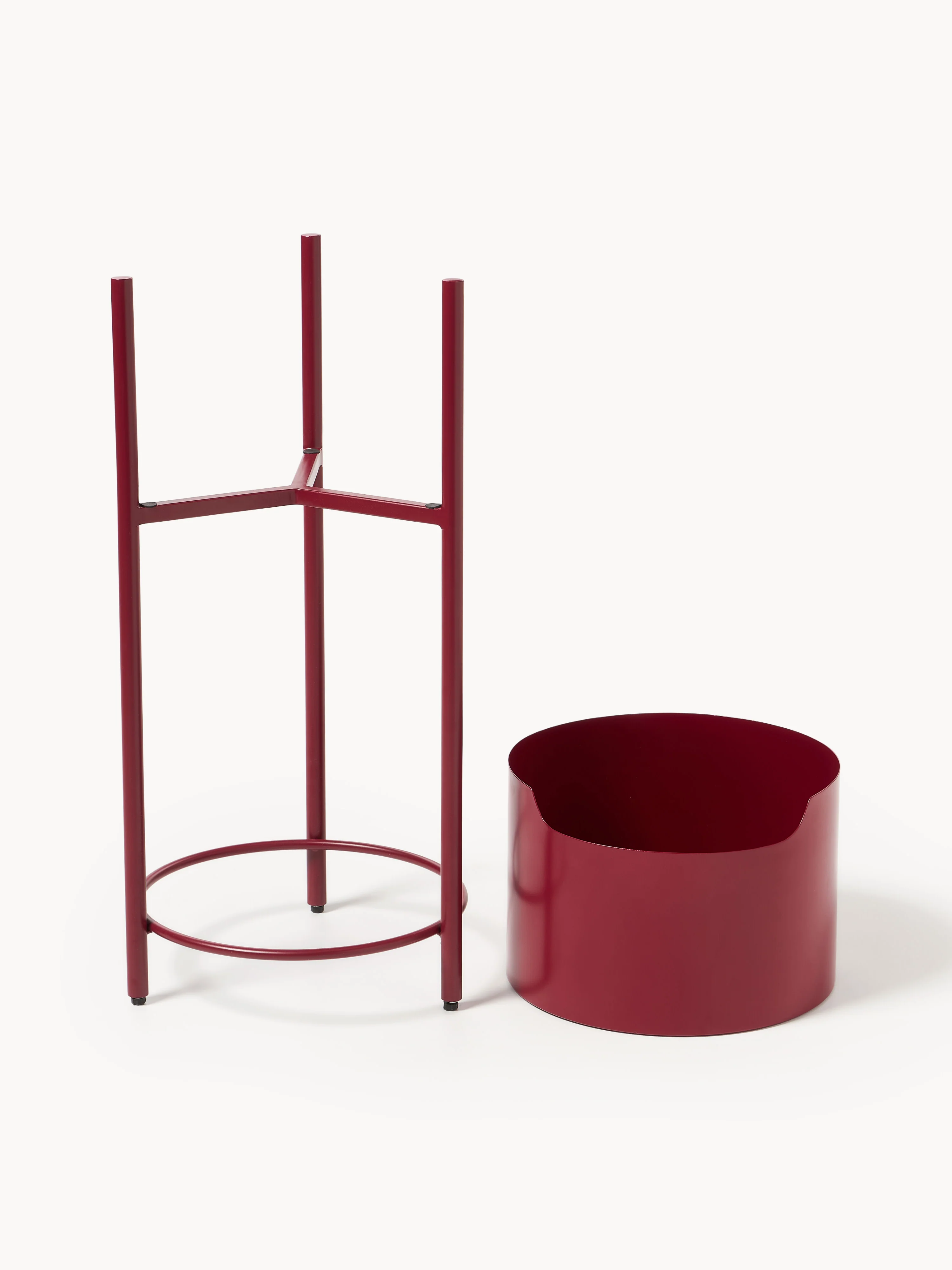 Metalen plantenbak Taru, H 65 cm