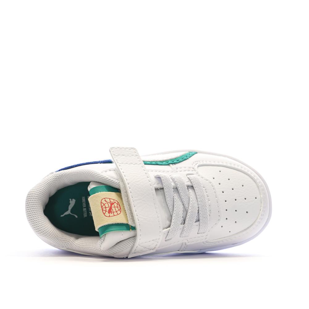 Puma Baskets Blanches/Vert/Marine Garçon Puma Caven 2.0 Ready