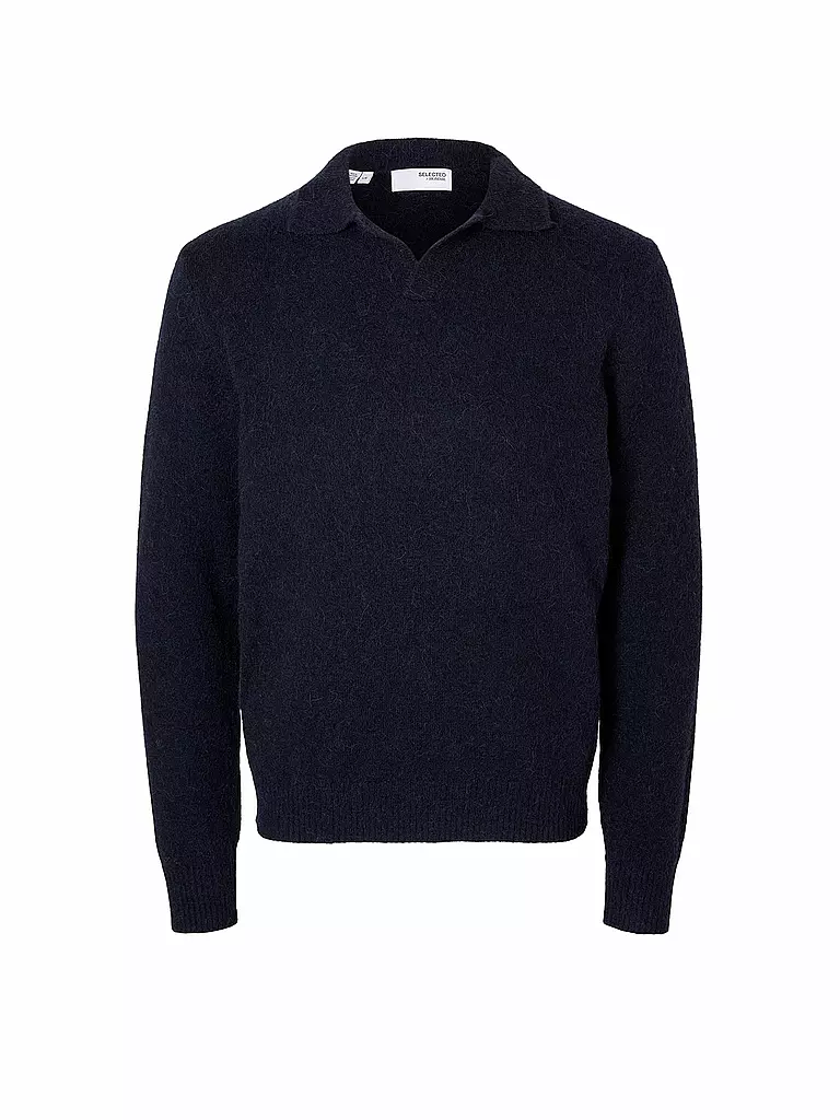 SELECTED Polo-Pullover SLHRAI blau