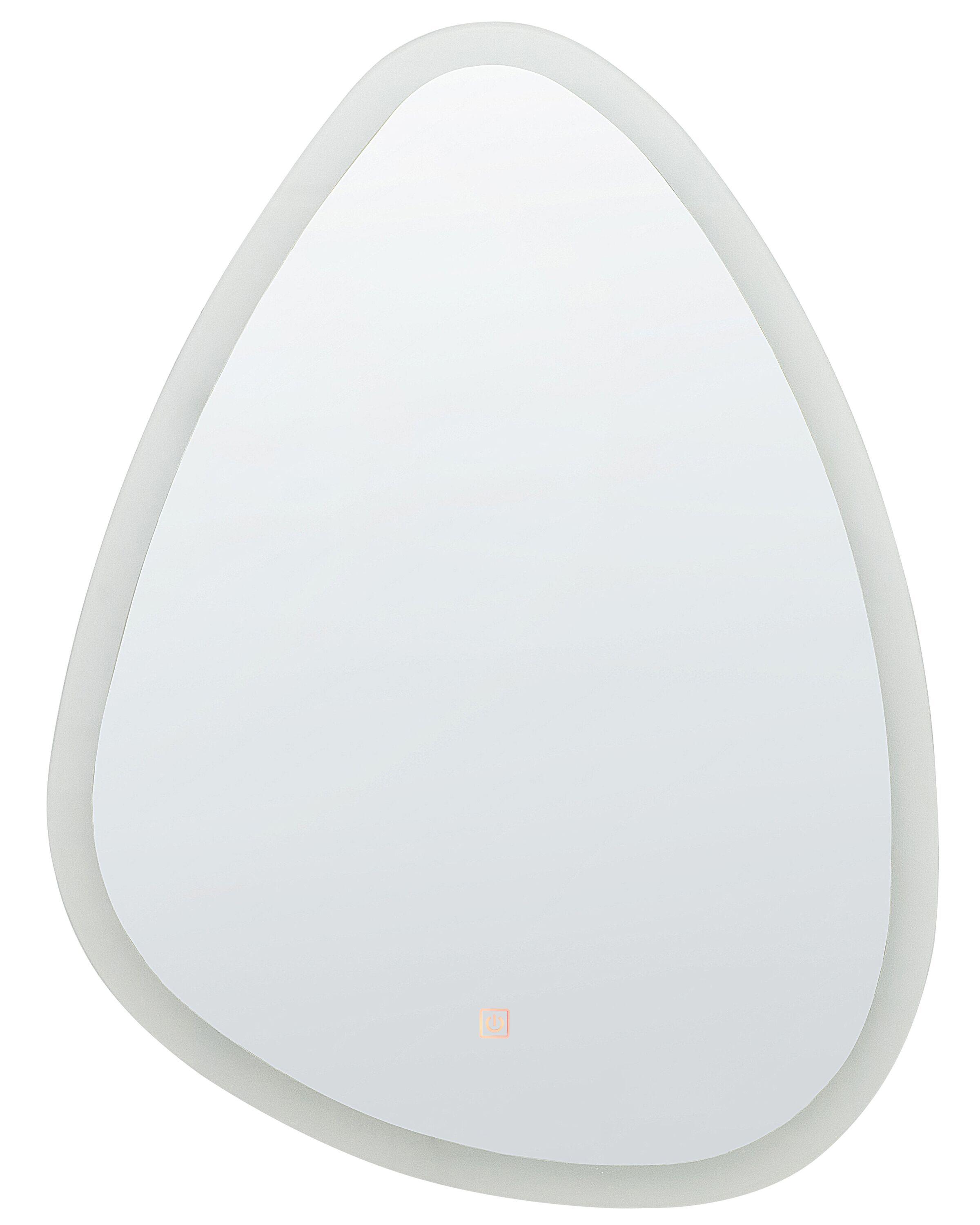 LED badkamerspiegel BETHUNE 58 cm 78 cm Zilver
