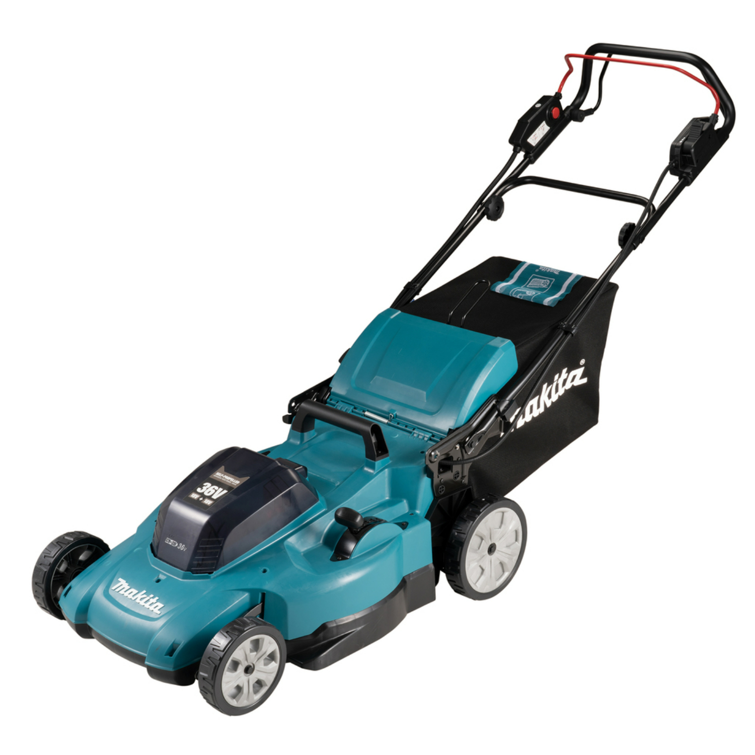 Makita DLM539PT2 (2X18V) Li-Ion Accu Grasmaaier set (2x 5,0Ah) - 53cm - 70L - 1000 m²