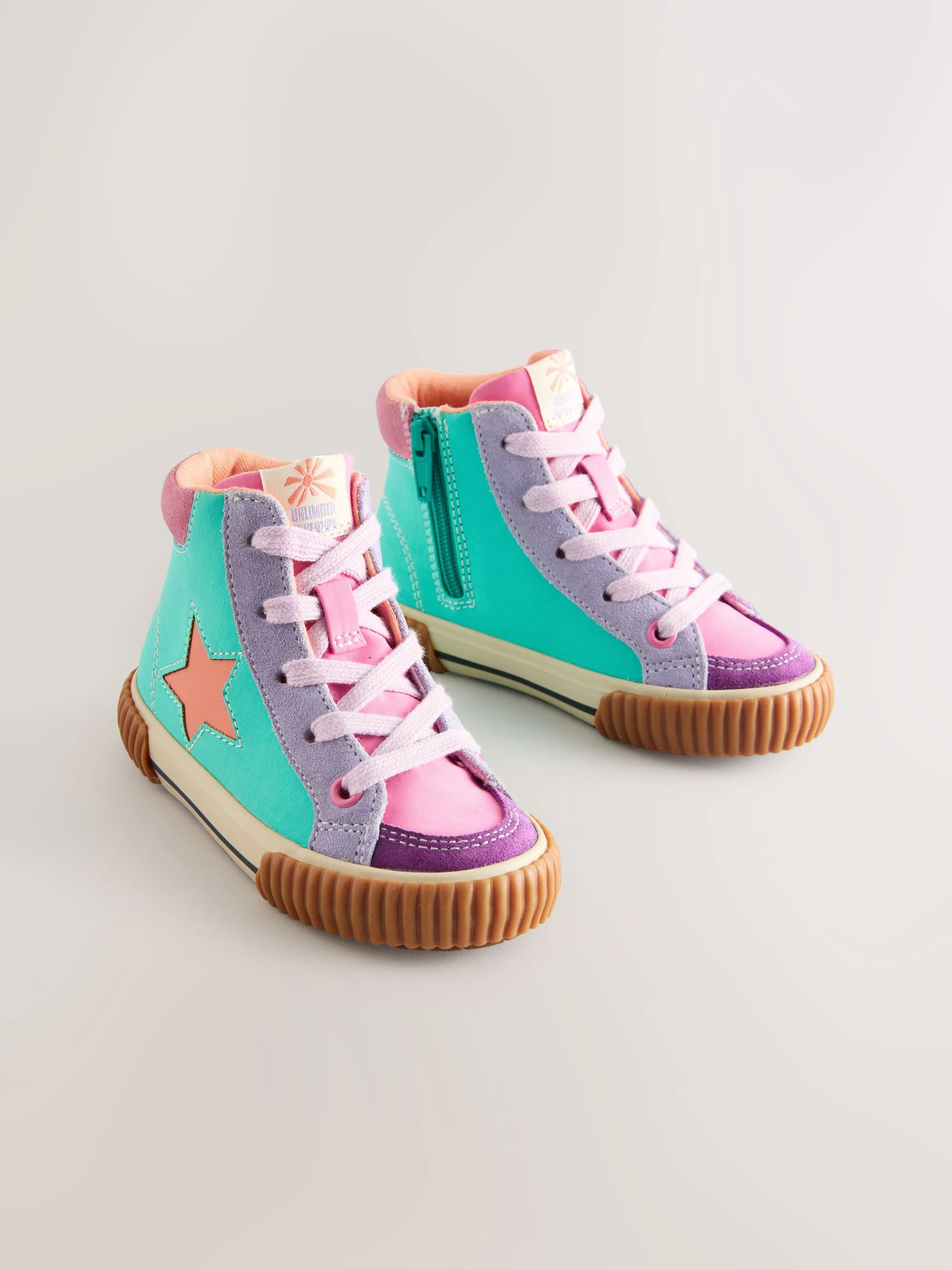 Meerkleurig - Hoge sneakers met ster