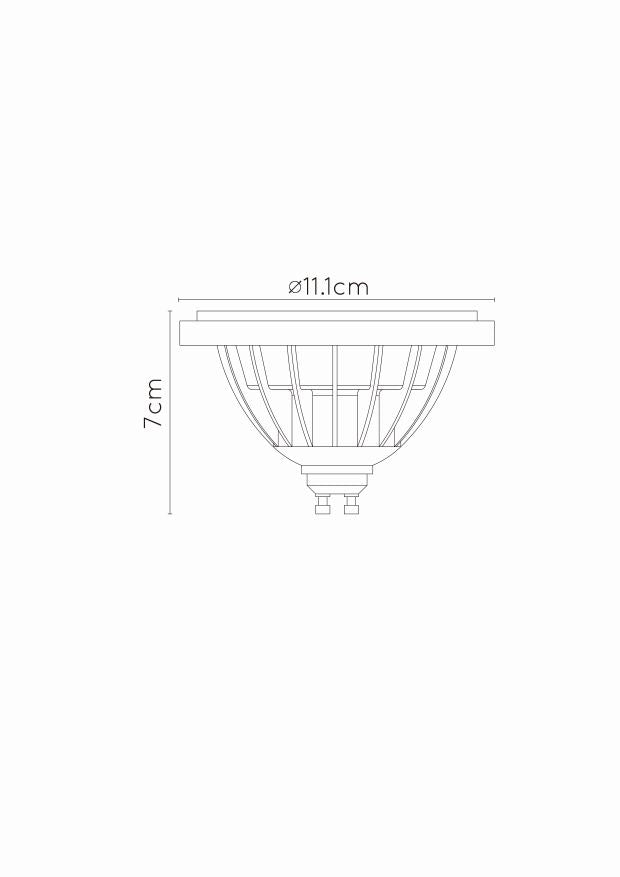 ES111 LED lichtbron GU10 Ã11 12W dim to warm
