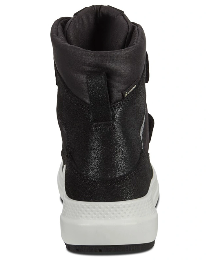 Leder-Klettstiefel SOLICE K MID-CUT gefüttert in black