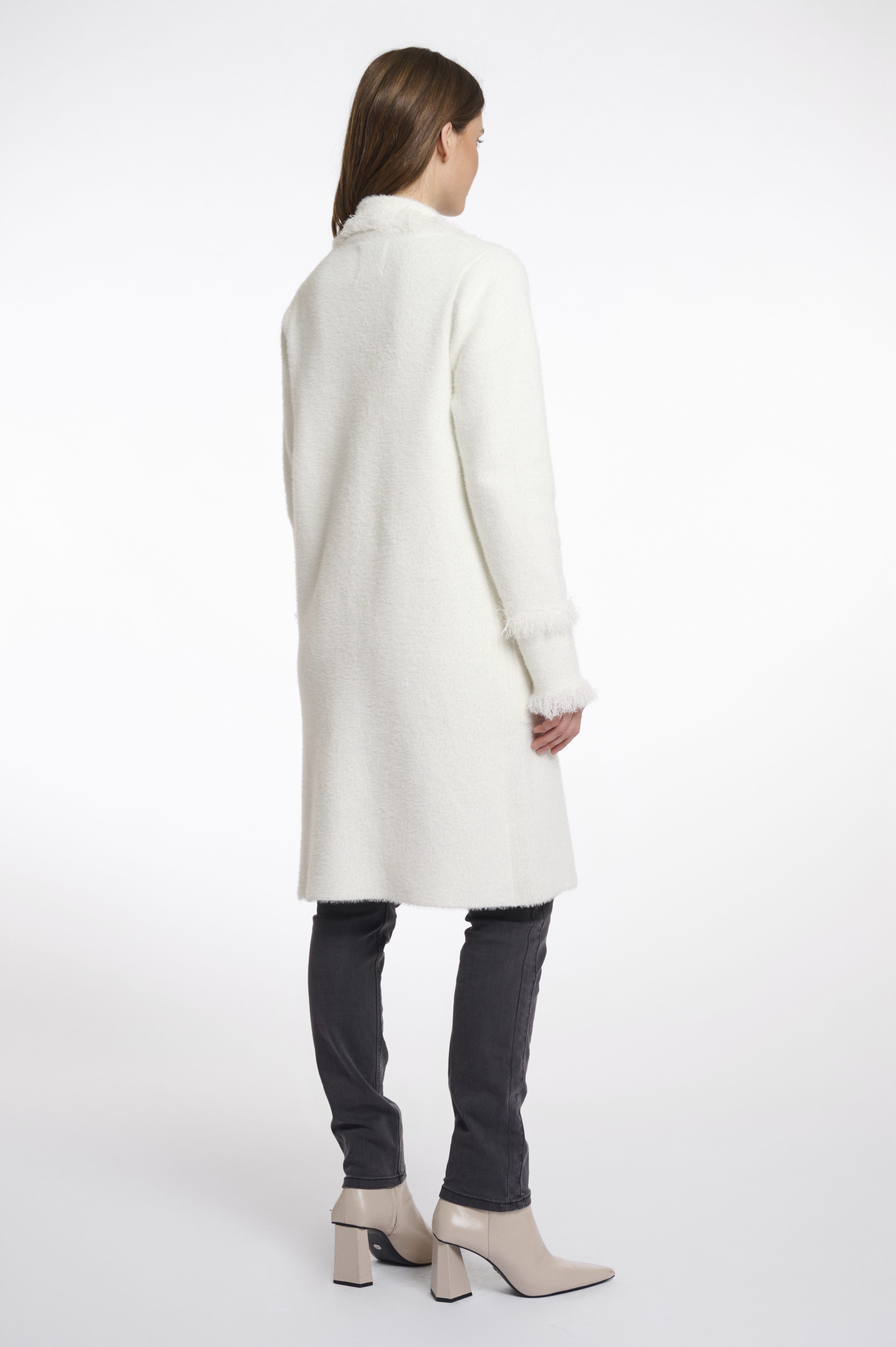Rino & Pelle - Catena Cardigan With Fringe Detail - Snow White
