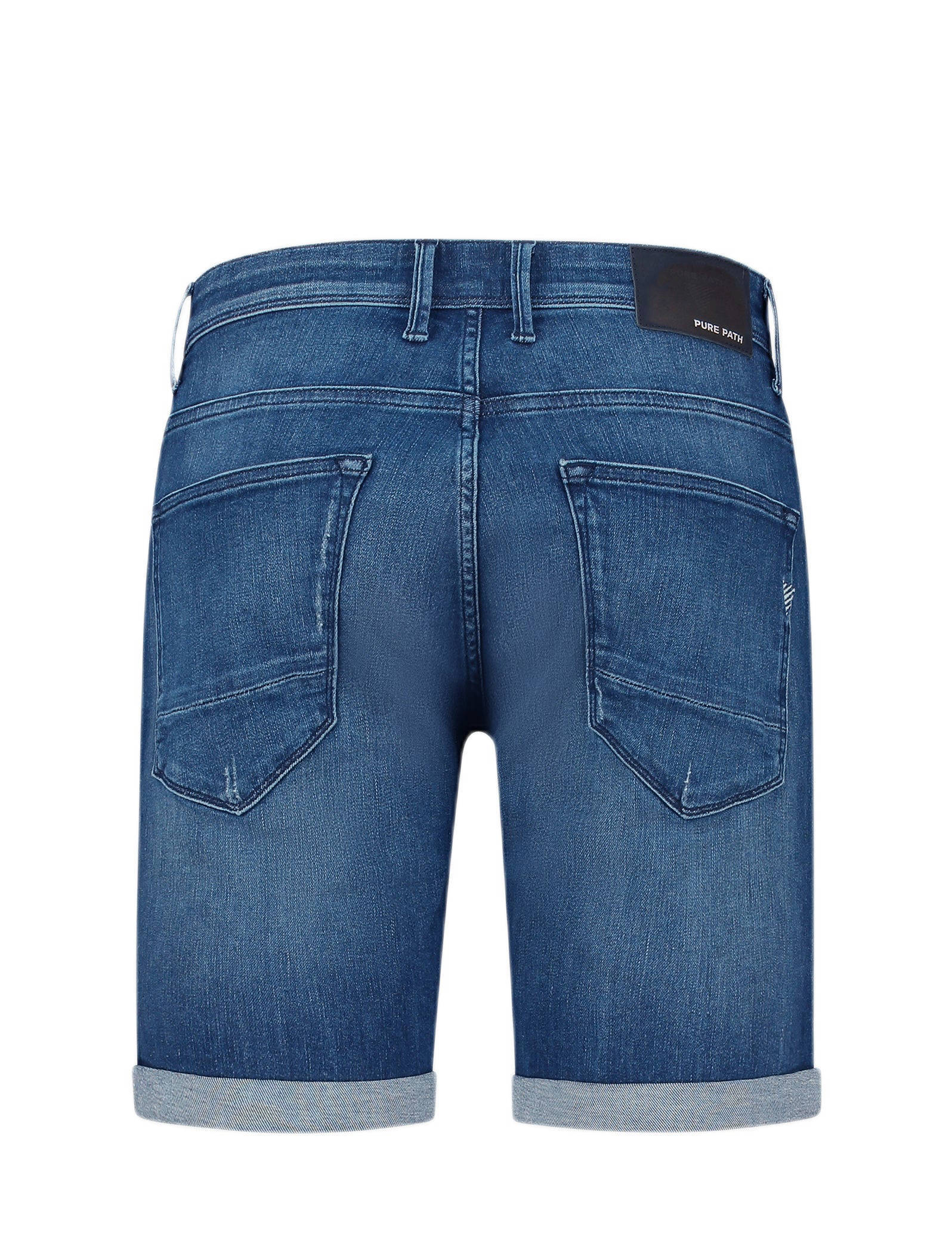 Pure Path skinny denim short The Steve denim dark blue
