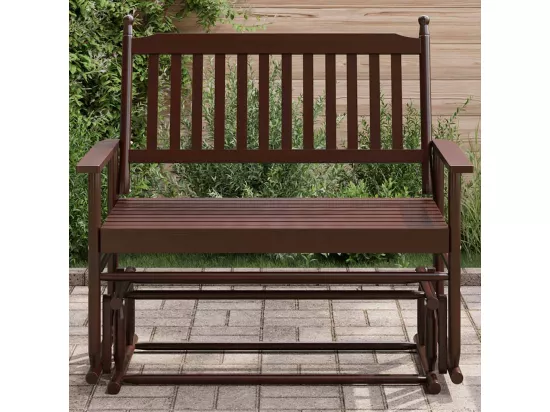 Banc balancelle marron 118x70x104,5 cm bois massif de peuplier