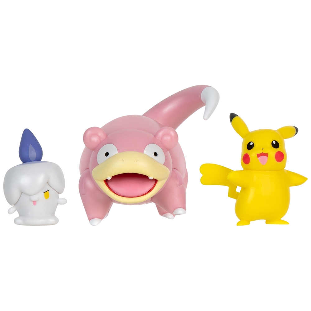 Pokémon-Kampffiguren-Set – Pikachu, Lichtel und Flegmon