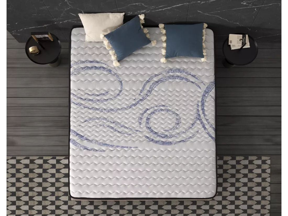 Naturalex - Matelas Perfectsleep 160x200 cm - Mousse HR - Accueil Blue Latex - Mémoire de forme, Parfait soutien, Confortable, 2 faces été, hiver- Antibactérien