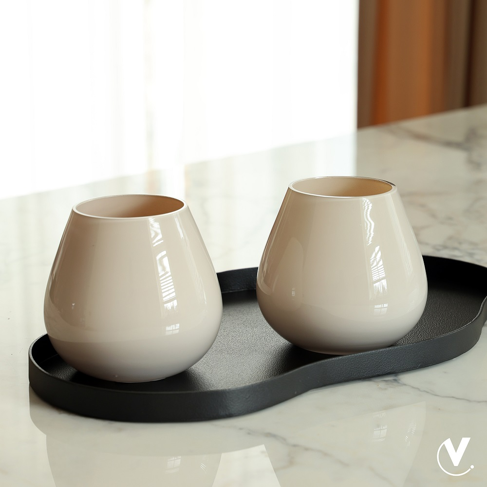 Waxinelichthouder Tasman XS ivory - set van 2