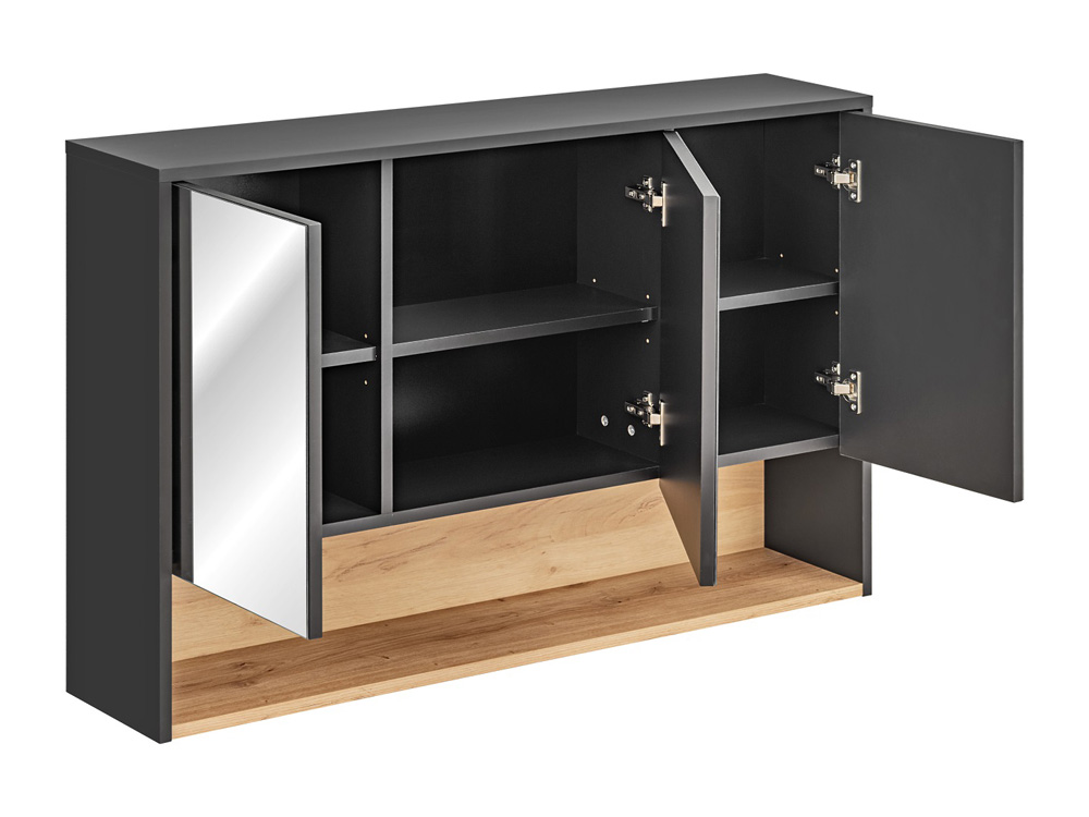 Comad Borneo Cosmos 843 FSC spiegelkast 120cm eiken/grijs