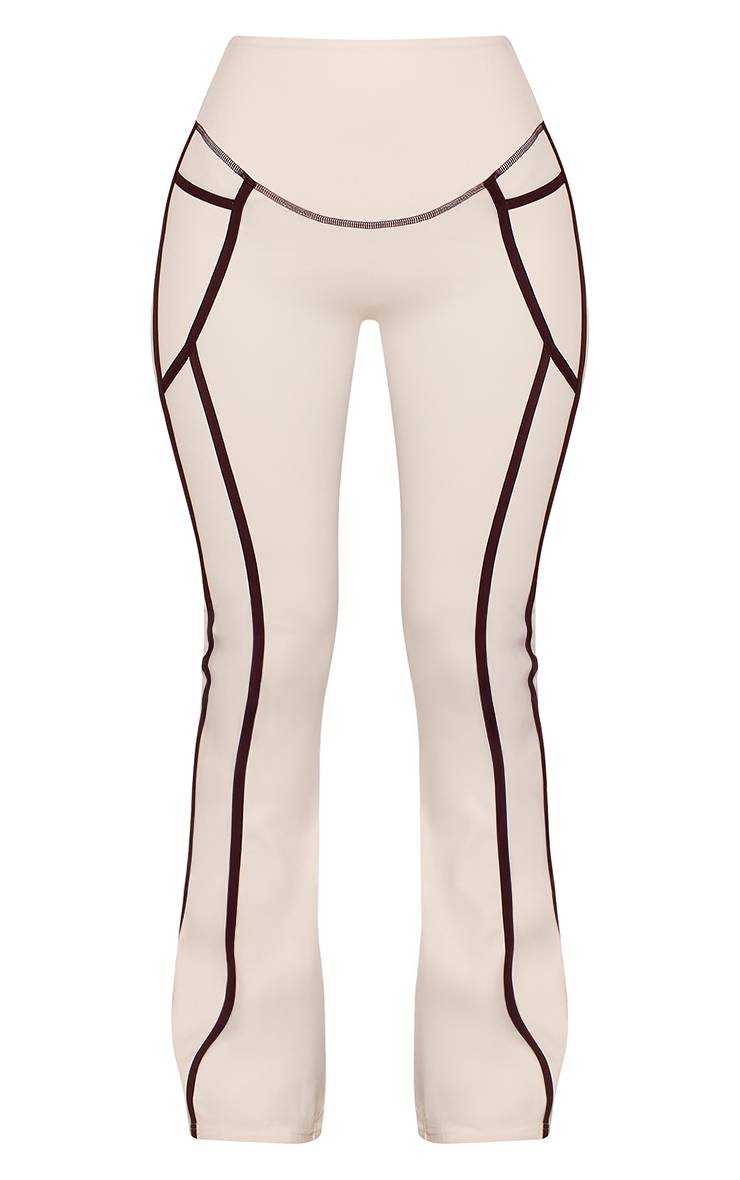 Avoine Pantalon De Yoga Évasé Plt Sculpt Avec Détails De Poches Et Passepoil Contrastant