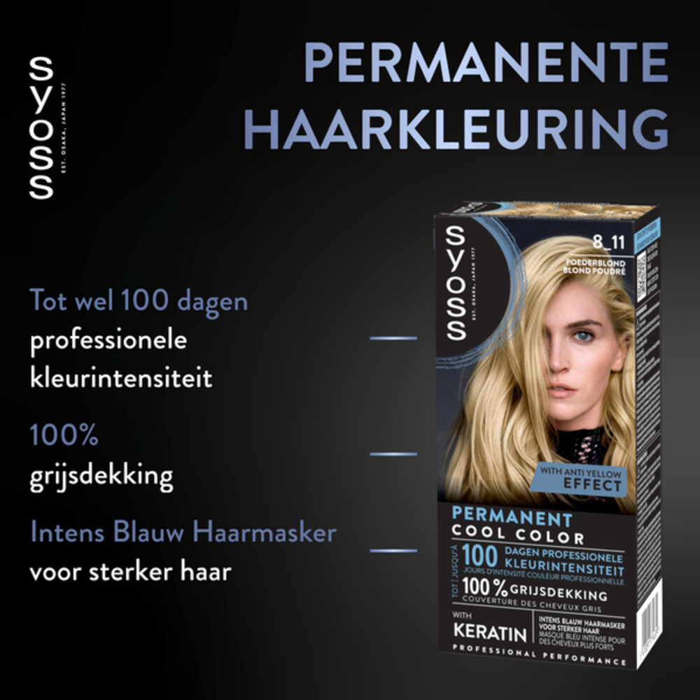 Syoss Color 8-11 Poederblond (1 stuk)