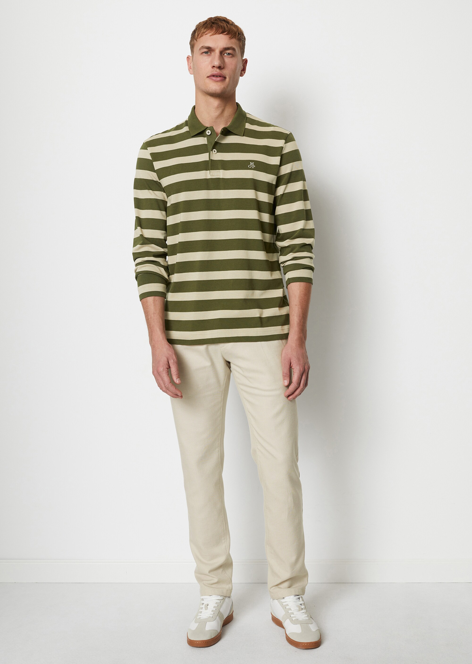 DfC Poloshirt Jersey regular mit garngefärbtem Streifenmuster
