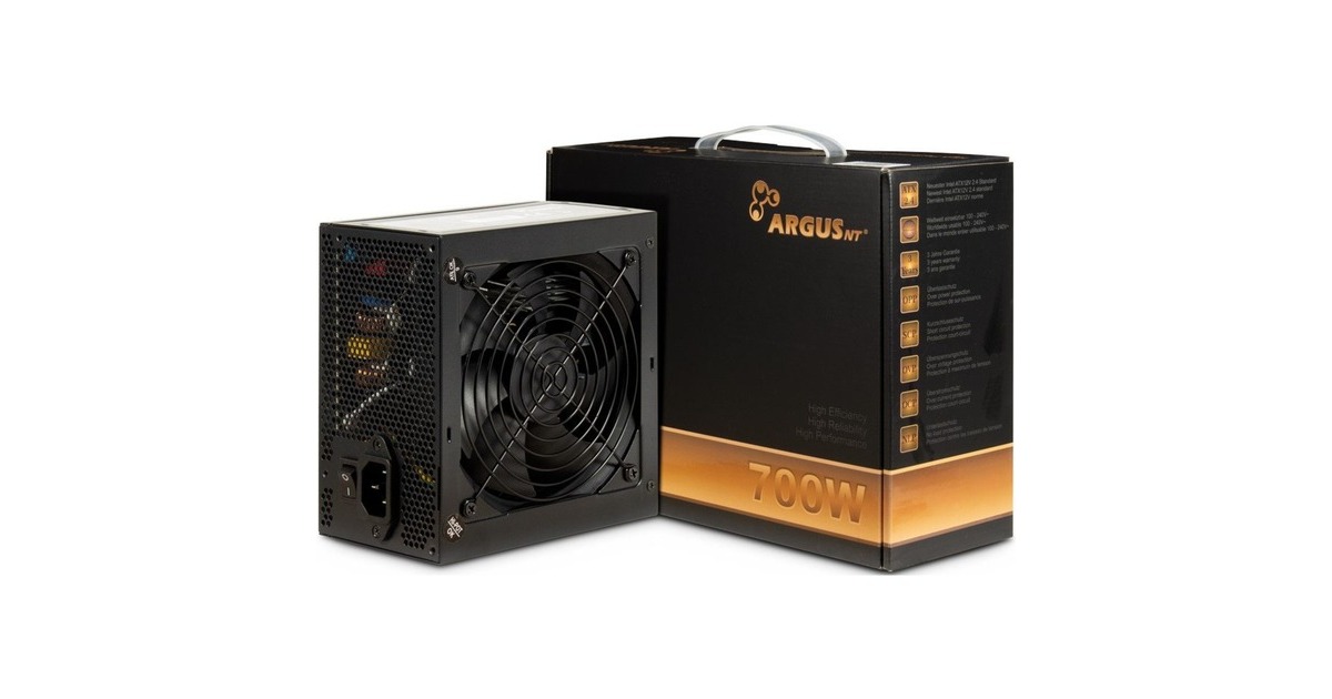 Inter-TechArgus BPS-700, 700 watt voeding   (Zwart, 4x PCIe)
