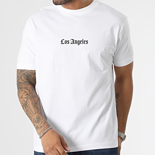 Tee Shirt Oversize Large Los Angeles Basket Ball Blanc
