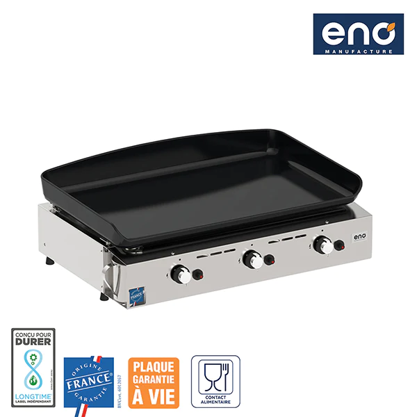 Plancha gaz 3 bruleurs Initial 65 Inox ENO