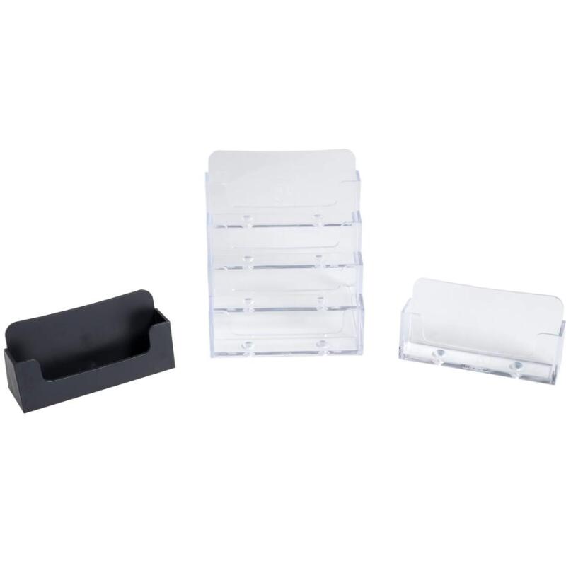 Distributeur de cartes de visite 4 cases - Cristal