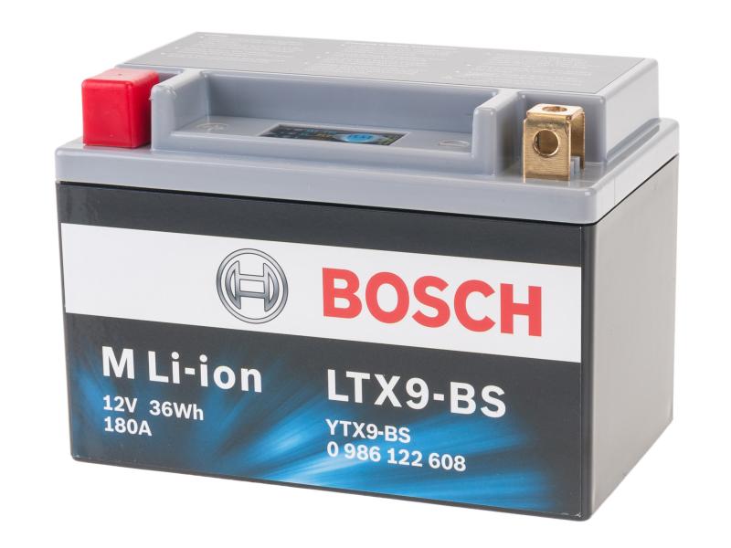 Bosch Automotive Motorradbatterie LTX9-BS 3 Ah Lithium-Ionen-Batterie, 12 V, 3 Ah