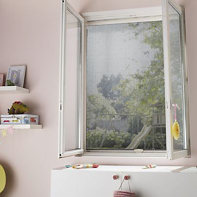 Moustiquaire de fenêtre enroulable en alu blanc Kocoon 125 x h.150 cm