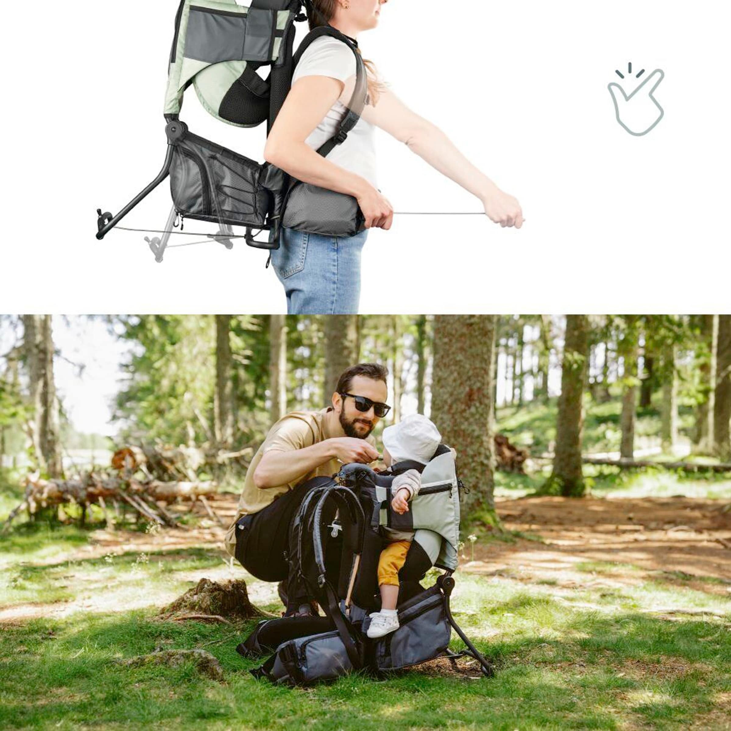 Babymoov Rückentrage Moov & Hike grün