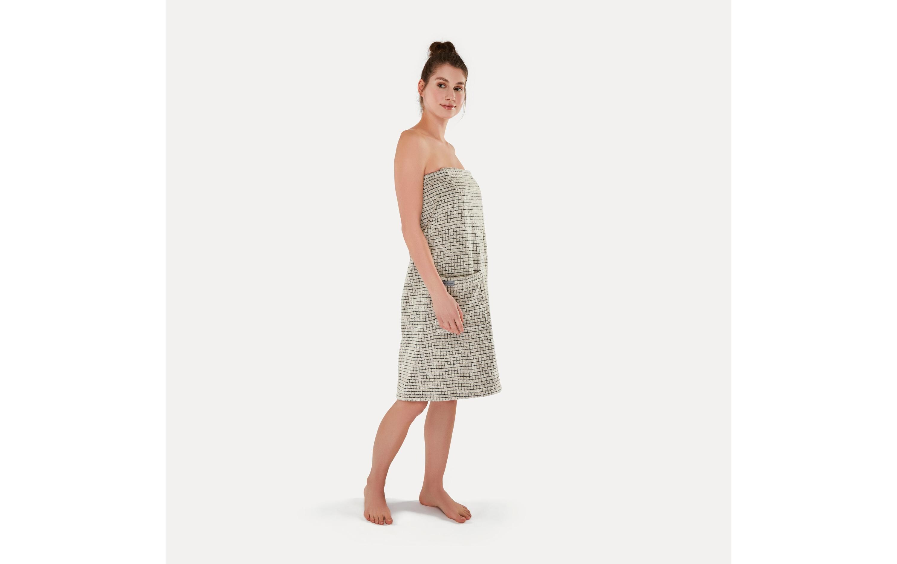 Saunakilt Eden 0 x 85 cm, SchwarzSarong aus Baumwolle und Leinen