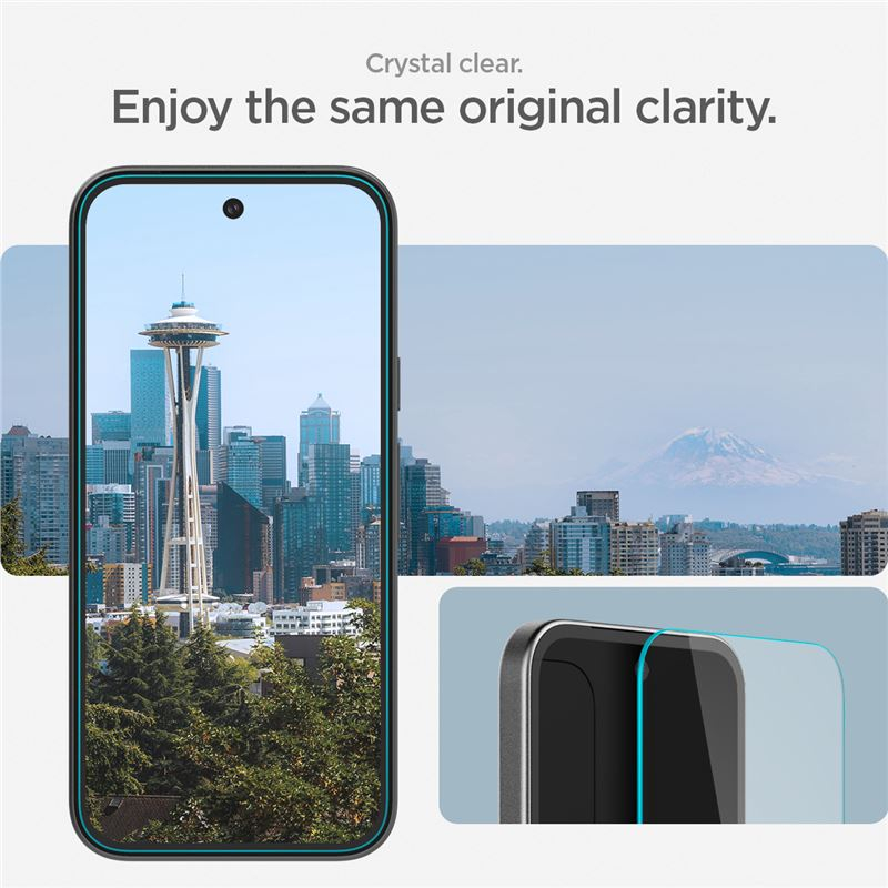 (2er Set) Google Pixel 9a Glass Tr EZ Fit HD Panzer Glas Case Friendly   Montagerahmen (AGL08938)