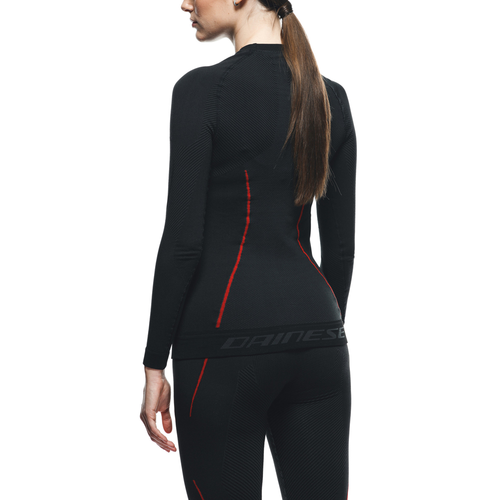 Dainese - T-shirt Thermique Femme Thermo LS Lady Noir / Rouge