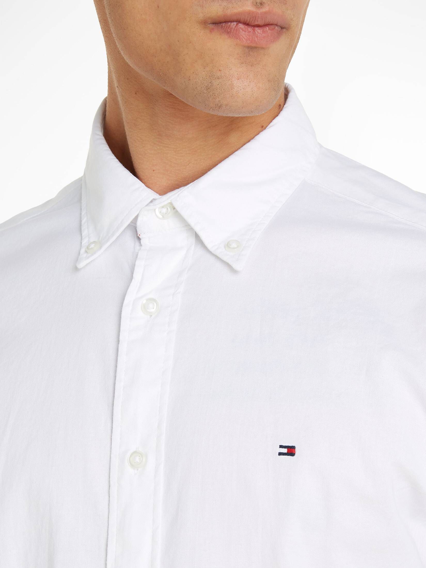 Tommy Hilfiger| Herren Hemd Regular Fit Langarm CORE 1985 FLEX OXFORD