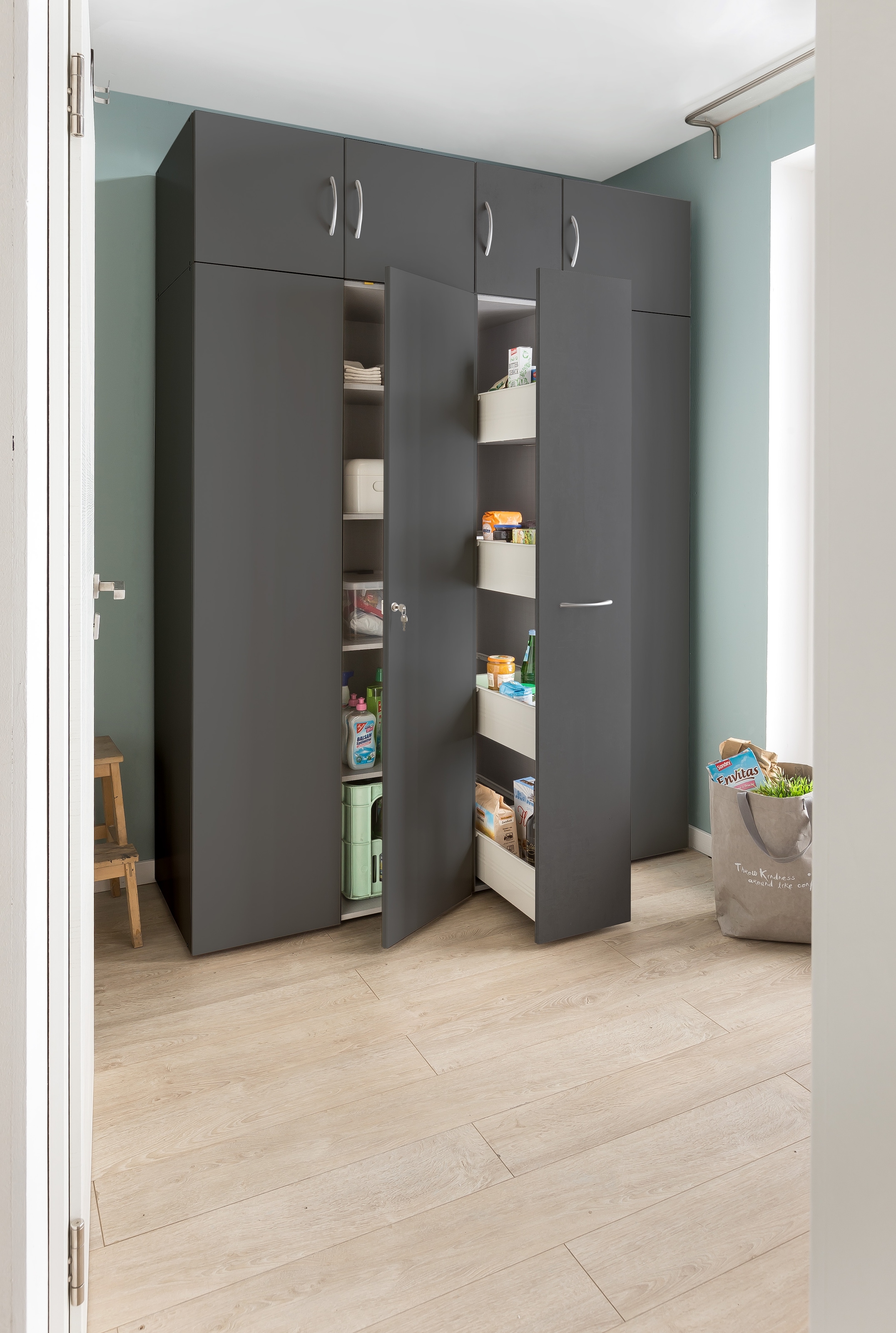 Wimex Apothekerschrank »Multiraumkonzept, 30/54/185cm (B/T/H), Made in Germany« Schranksystem MRK, geräumiger Hochschrank mit 4 Schubladen