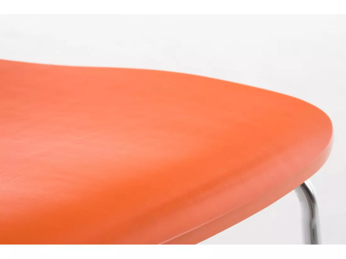 Lot de 4 Chaise de conférence - Bois & Nature - Orange - Aaron