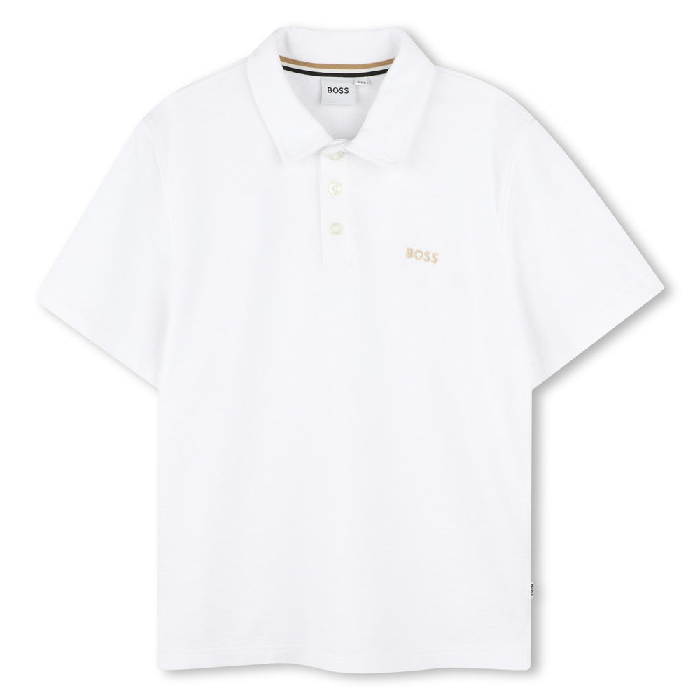 Køb Hugo Boss White Short Sleeved Polo
