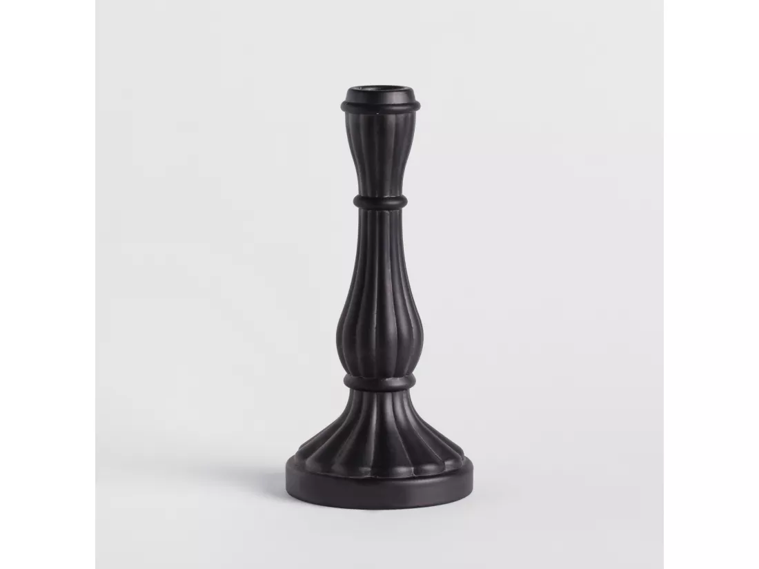 Bougeoir Marko Noir Moyen 21 x 10 x 10