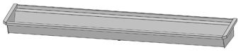 Intersan Sanilav muurwastrog z. kraan (z. leiding) 240cm 4-personen RVS