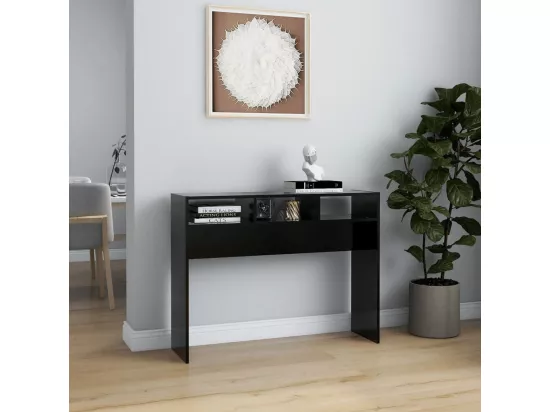 Table console Noir 105x30x80 cm Aggloméré