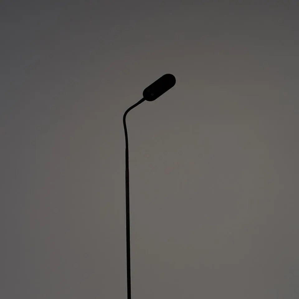 Qazqa vloerlampen botot zwart geïntegreerde led