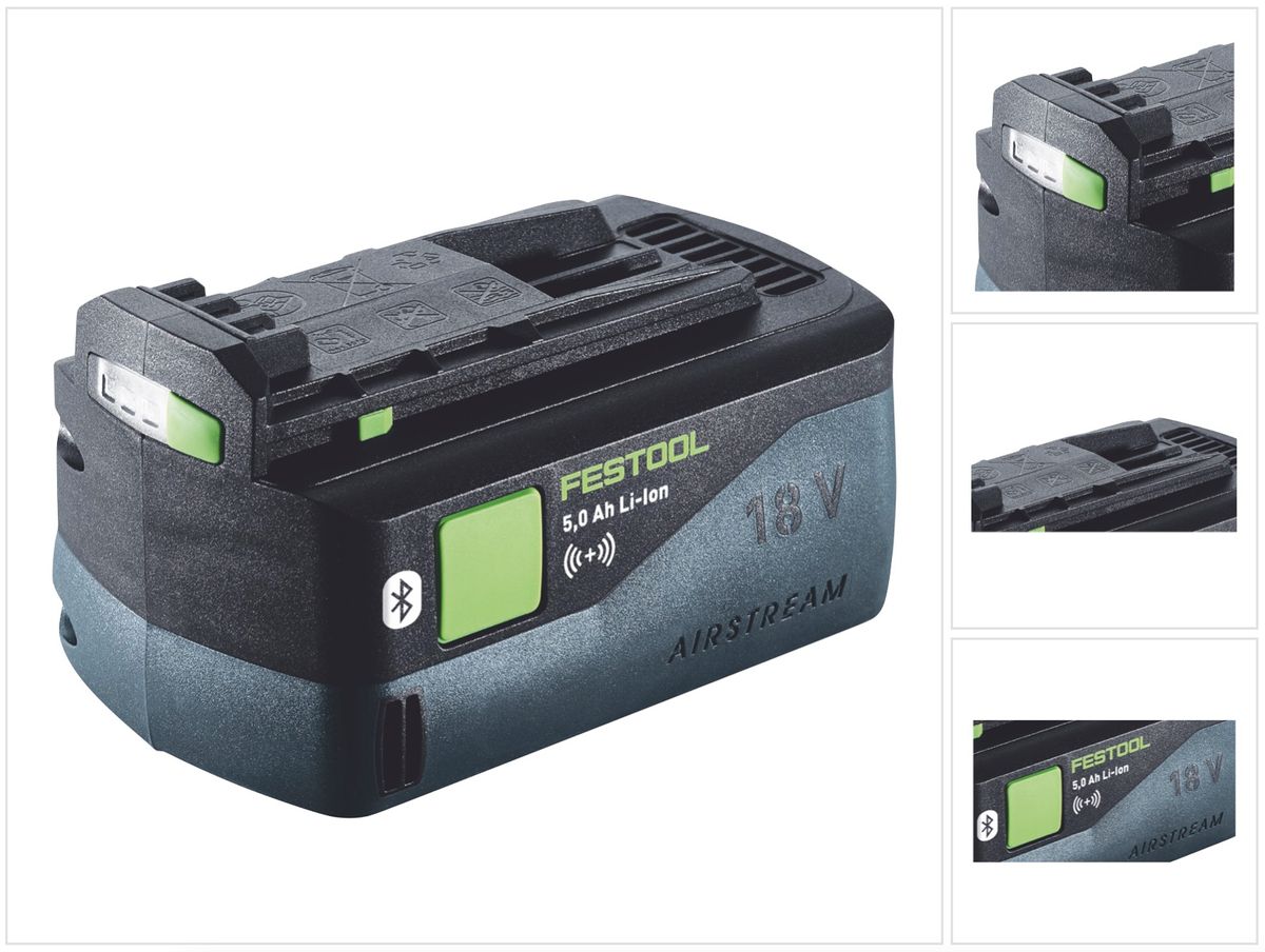 Festool BP 18 Li 5.0 ASI accu 18 V 5.0 Ah / 5000 mAh Li-Ion (577660) Bluetooth met laadniveau-indicator