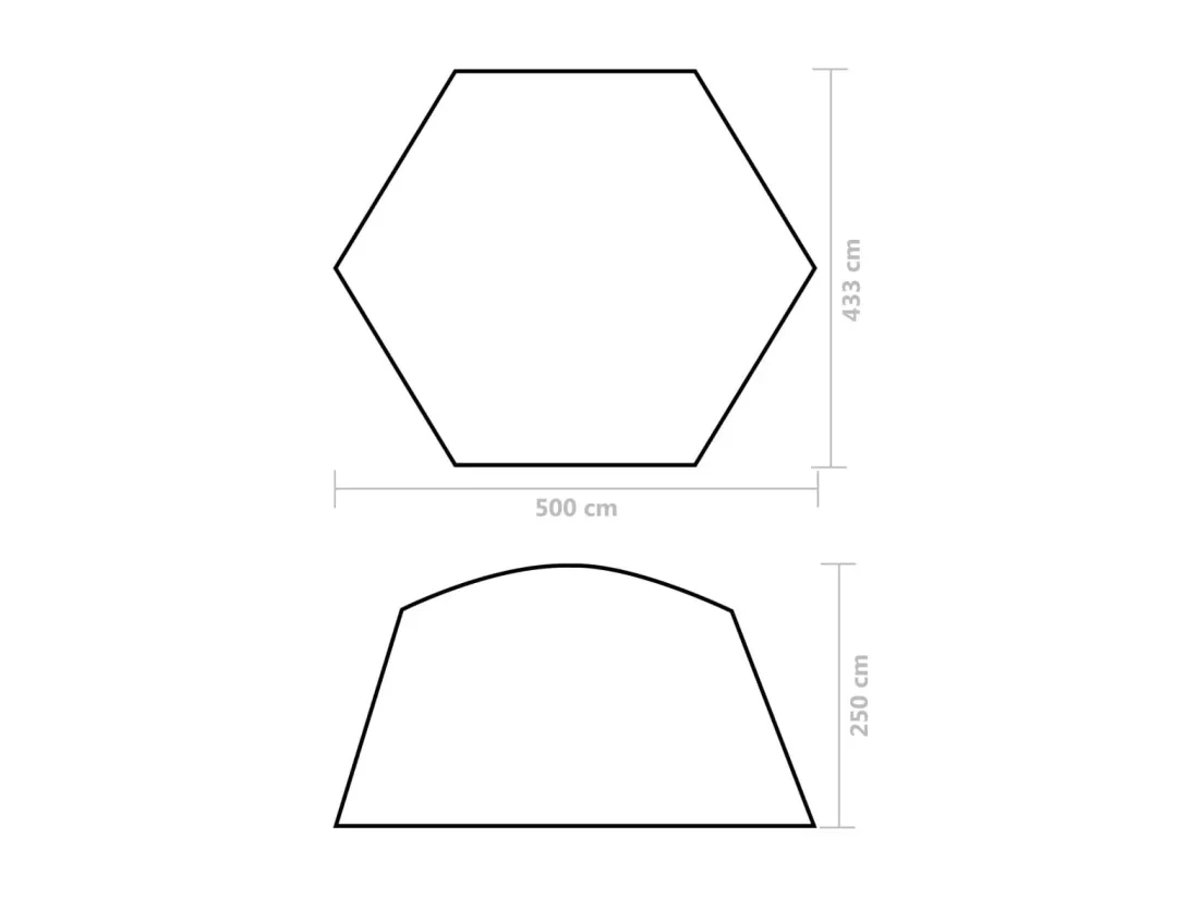 Prolenta Premium - Tente de piscine Tissu 500x433x250 cm Camouflage