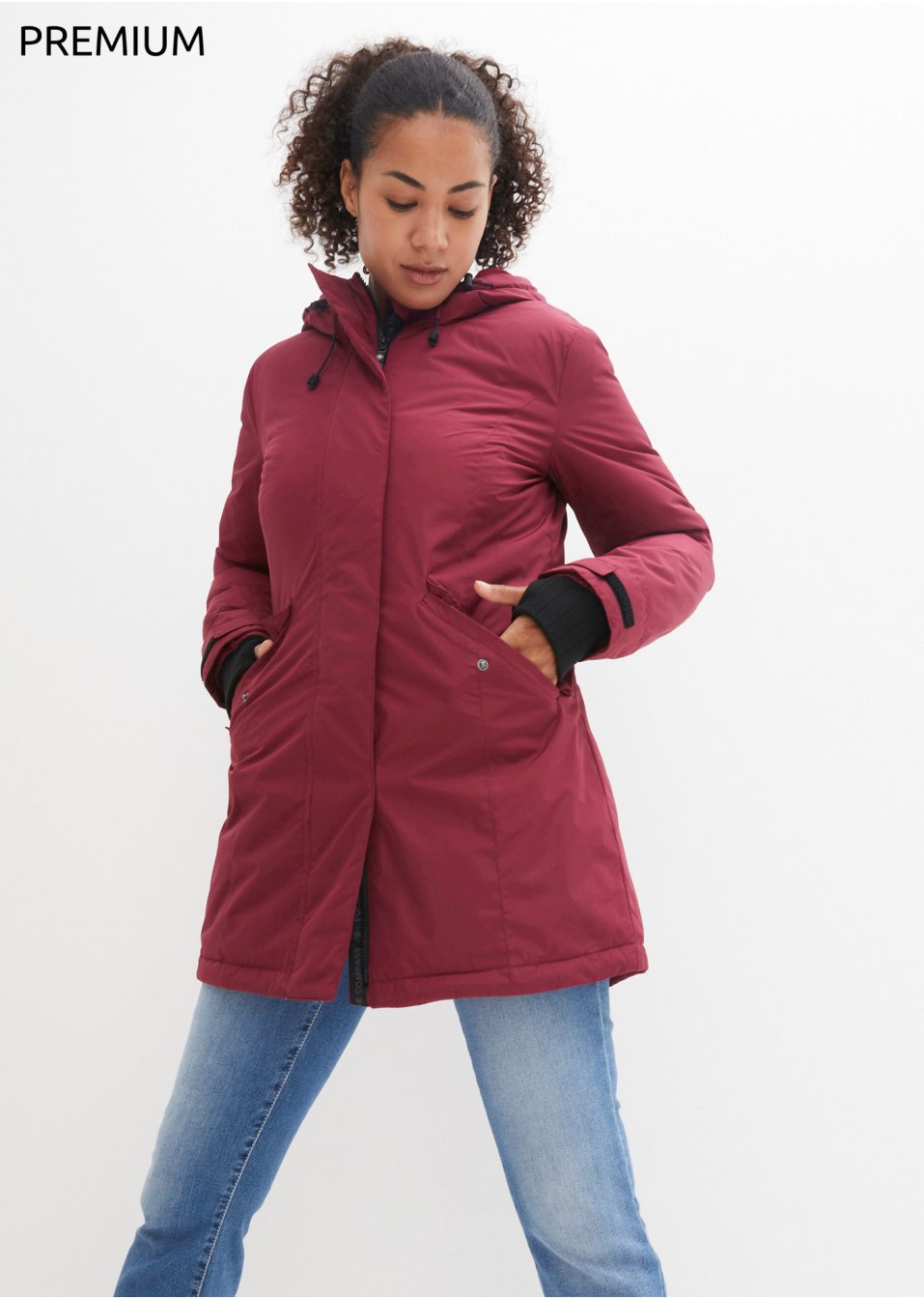Parka thermo-hybride avec duvet recyclé, intérieur matelassé