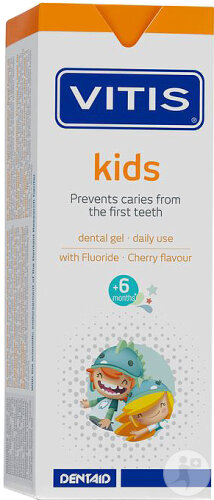 Vitis Kids Gel Dentaire Goût Cerise Tube 50ml