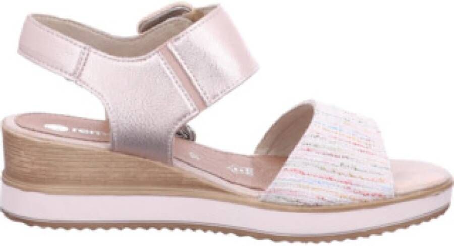 Remonte Sleehaksandaaltjes ELLE-Collection zomerschoen sandalen comfortschoen met klittenband onder de decoratieve gesp